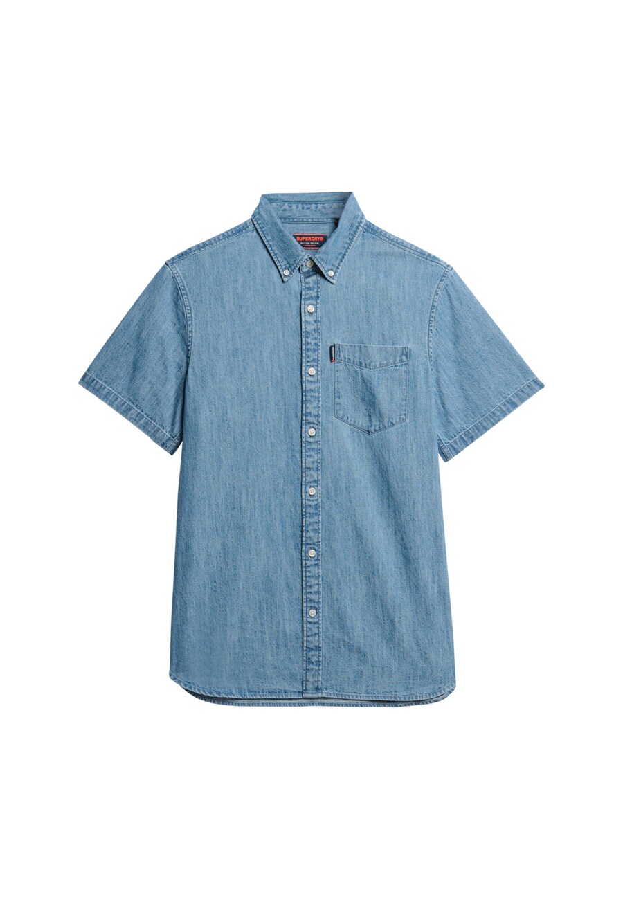 Рубашка на пуговицах классического кроя Superdry Essential, светло-синий 
Рубашка на пуговицах классического кроя Superdry Essential, светло-синий