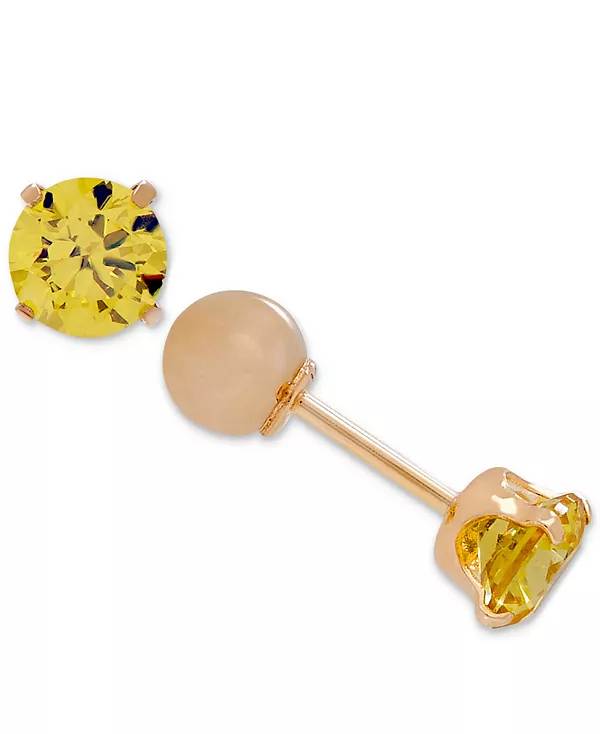 Детские двусторонние серьги с кубическим цирконием из 14-каратного золота Macy'S, november
Детские двусторонние серьги с кубическим цирконием из 14-каратного золота Macy'S, november