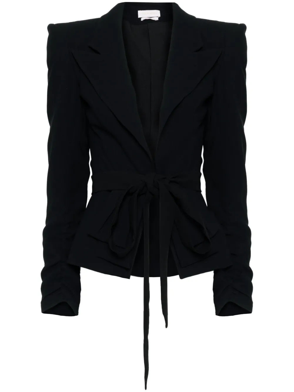 Креповый жакет строгого кроя Saiid Kobeisy, черный 
Креповый жакет строгого кроя Saiid Kobeisy, черный