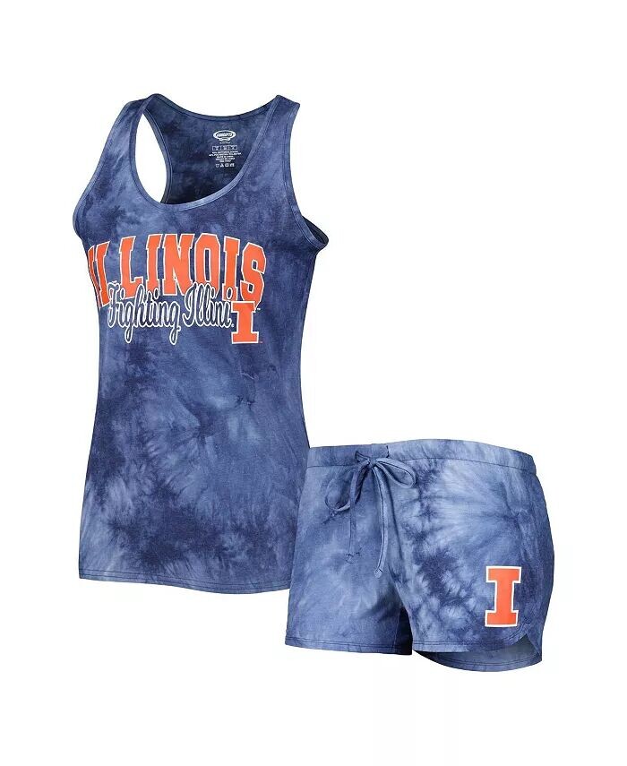 Женский комплект для сна с майкой и шортами темно-синего цвета Illinois Fighting Illini Billboard Tie Dye Concepts Sport, синий
Женский комплект для сна с майкой и шортами темно-синего цвета Illinois Fighting Illini Billboard Tie Dye Concepts Sport, синий