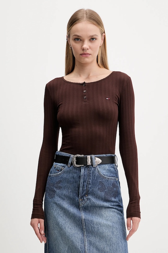 Лонгслив Tommy Jeans, коричневый
Лонгслив Tommy Jeans, коричневый
