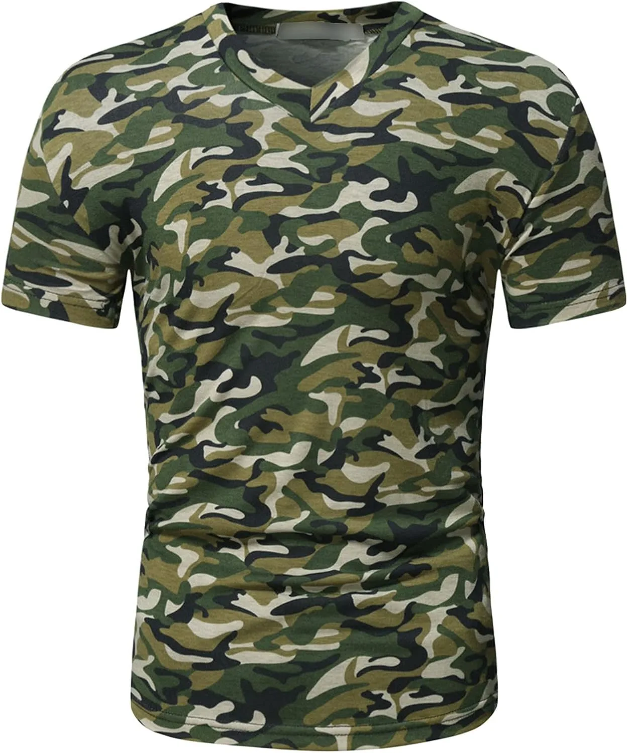 JEKE-DG Мужская футболка с V-вырезом и камуфляжным принтом, свободного кроя
JEKE-DG Мужская футболка с V-вырезом и камуфляжным принтом, свободного кроя