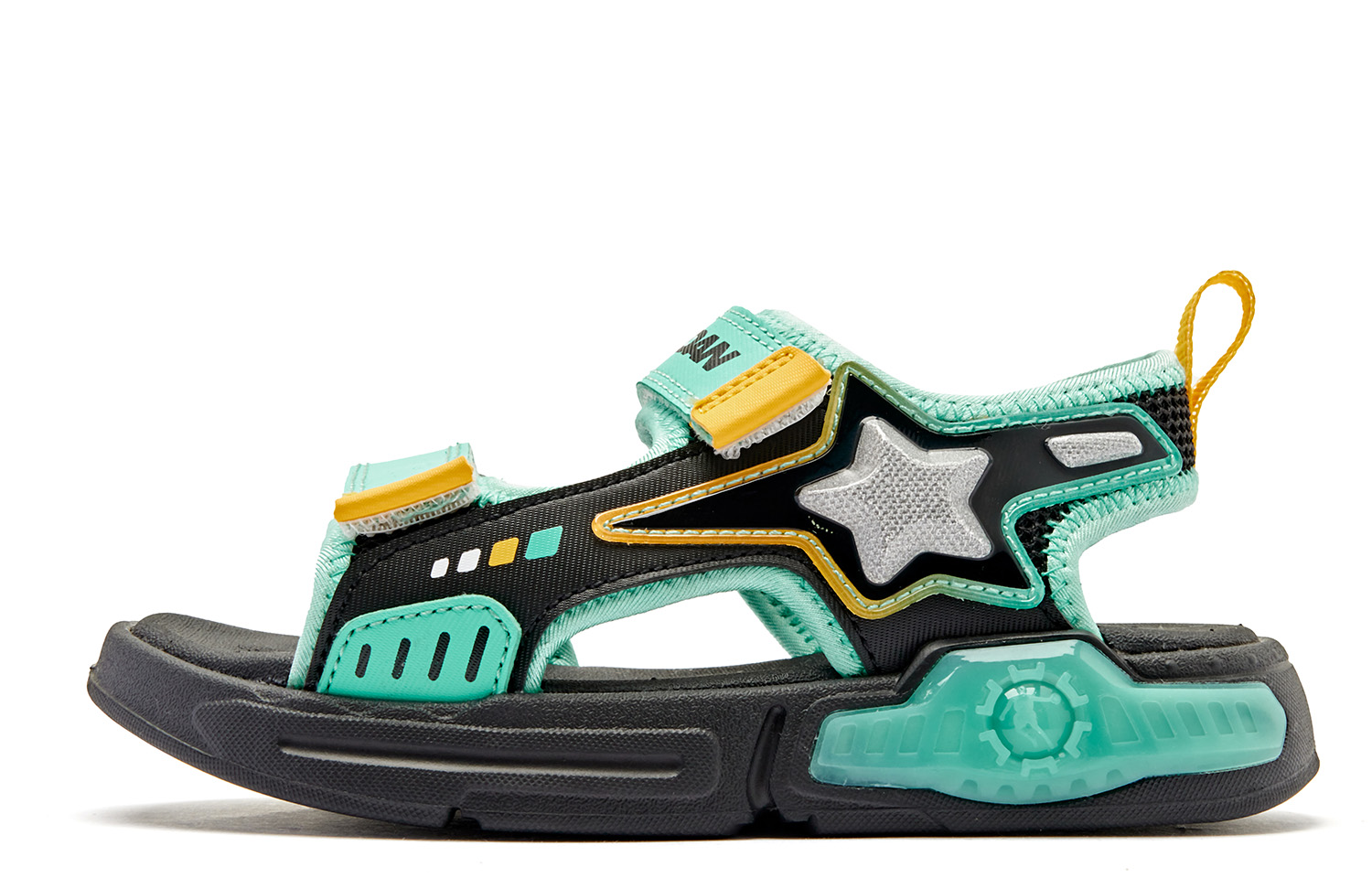 Детские сандалии с противоскользящей подошвой и амортизацией QIAODAN, черный/зеленый Хацунэ Мику для детей 3-7 лет 
Детские сандалии с противоскользящей подошвой и амортизацией QIAODAN, черный/зеленый Хацунэ Мику для детей 3-7 лет