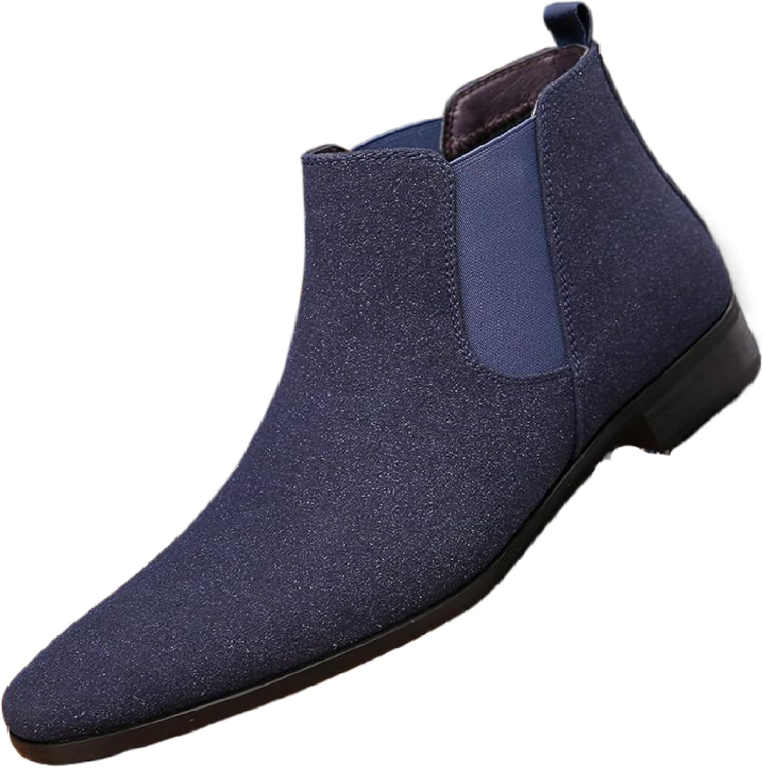 Мужские замшевые челси с толстым низким каблуком, классические комфортные с острым носком, на мягкой подошве, без застежек, с боковыми эластичными вставками, формальные деловые ботинки на низком каблуке Bhdjk, синий
Мужские замшевые челси с толстым низким каблуком, классические комфортные с острым носком, на мягкой подошве, без застежек, с боковыми эластичными вставками, формальные деловые ботинки на низком каблуке Bhdjk, синий