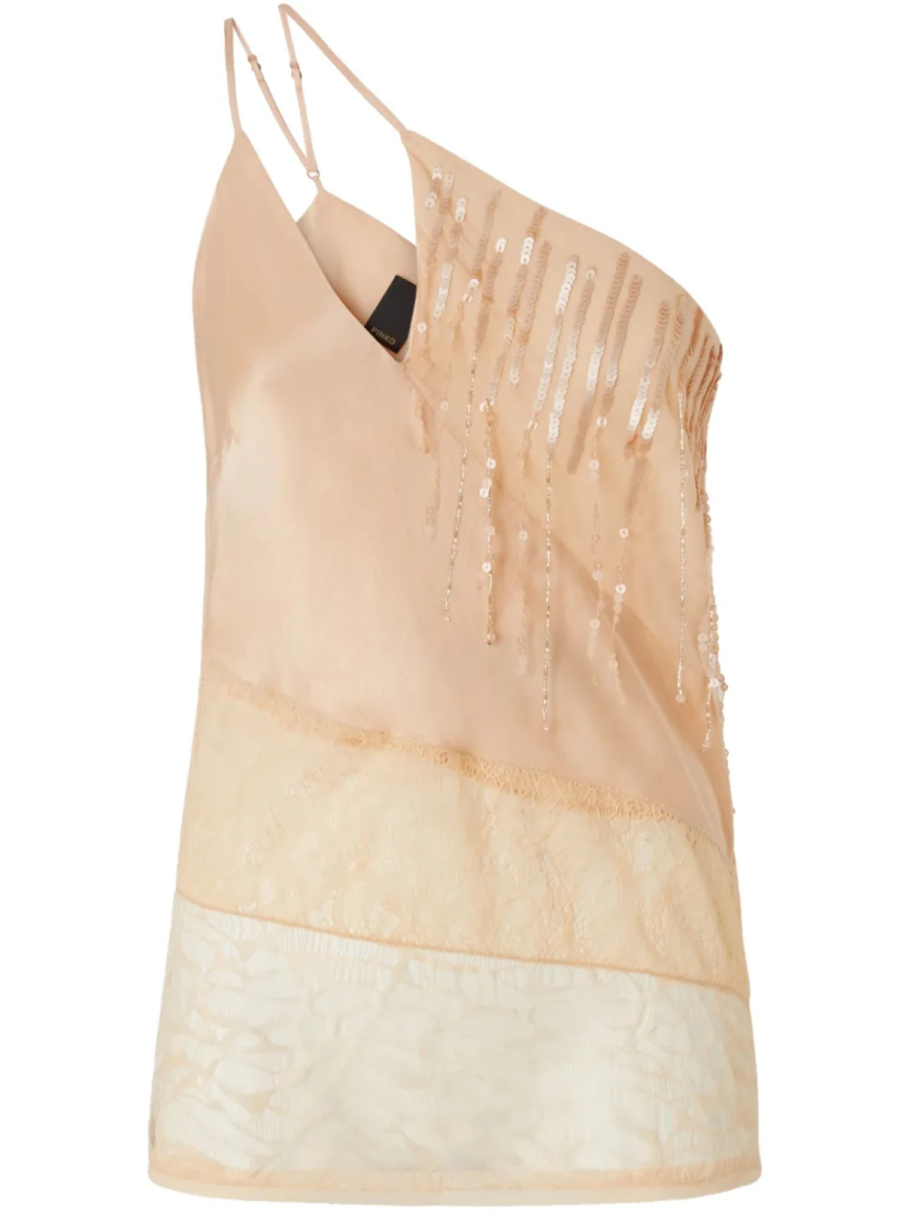 Атласный топ на одно плечо PINKO, нейтральный
Атласный топ на одно плечо PINKO, нейтральный