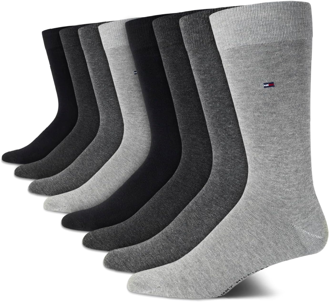 Мужские носки Tommy Hilfiger - 8 пар стильных мужских носков, дышащие, влагоотводящие и эластичные, размеры 7-12, Grey Assorted
Мужские носки Tommy Hilfiger - 8 пар стильных мужских носков, дышащие, влагоотводящие и эластичные, размеры 7-12, Grey Assorted