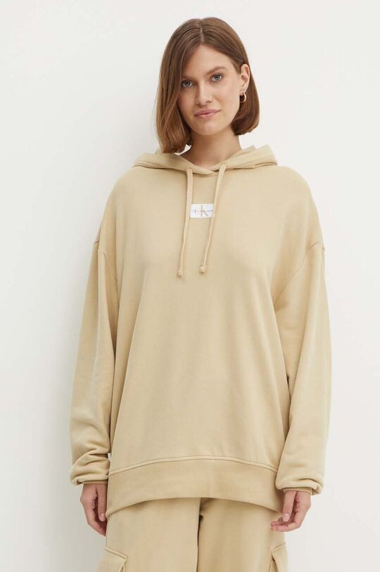 Хлопковая толстовка Calvin Klein Jeans, бежевый
Хлопковая толстовка Calvin Klein Jeans, бежевый
