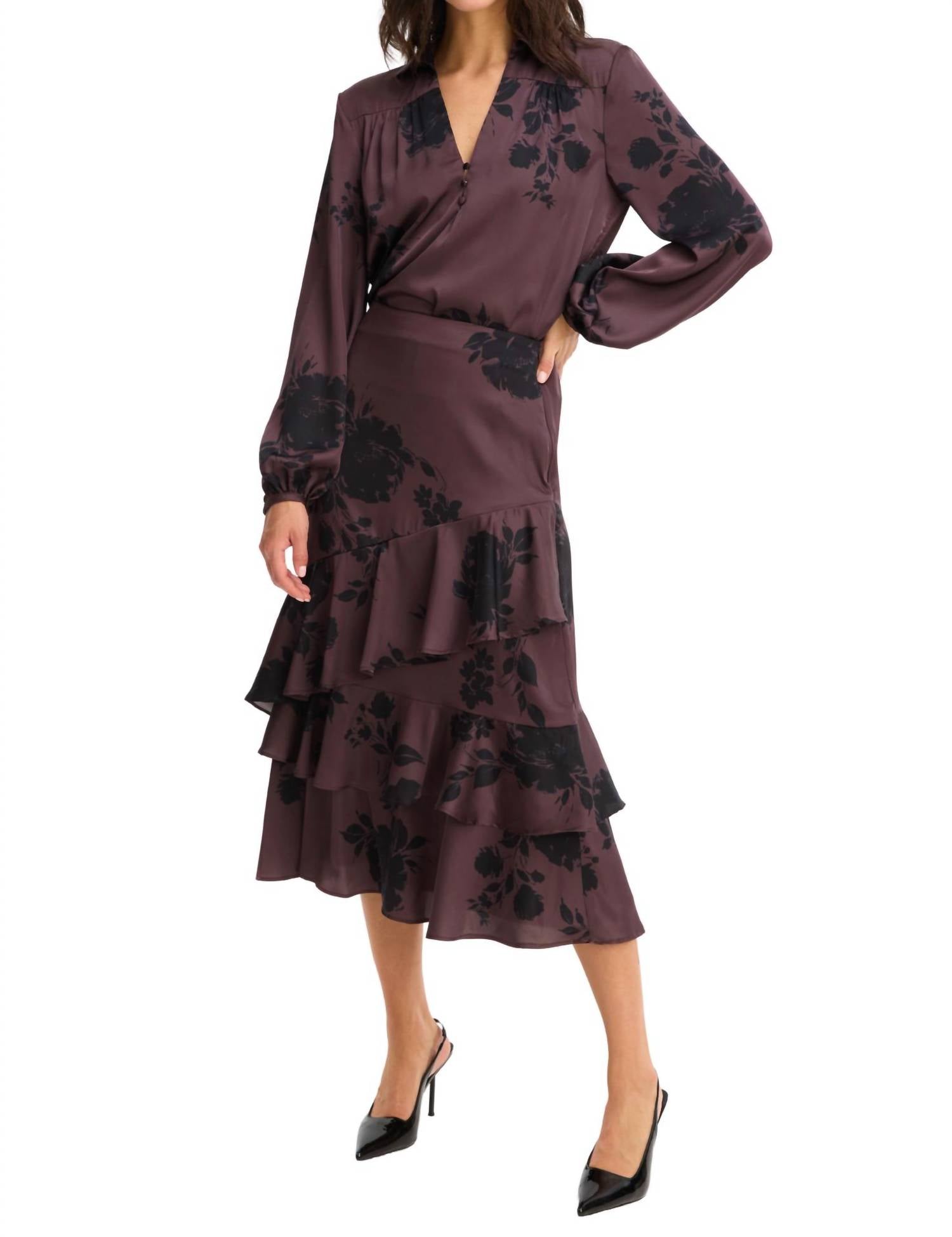 Блузка Eden коричневого цвета Allison New York, коричневый
Блузка Eden коричневого цвета Allison New York, коричневый