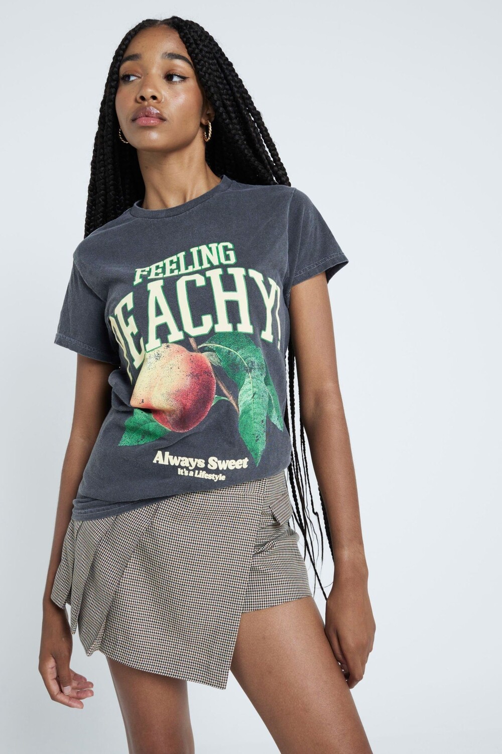 Футболка с персиковым слоганом, 100% хлопок River Island, серый
Футболка с персиковым слоганом, 100% хлопок River Island, серый