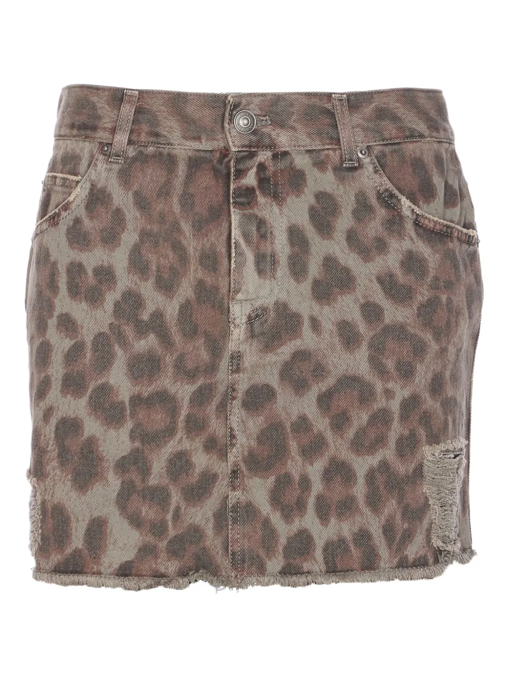 Мини-юбка с леопардовым принтом и потертостями Aniye By, коричневый
Мини-юбка с леопардовым принтом и потертостями Aniye By, коричневый