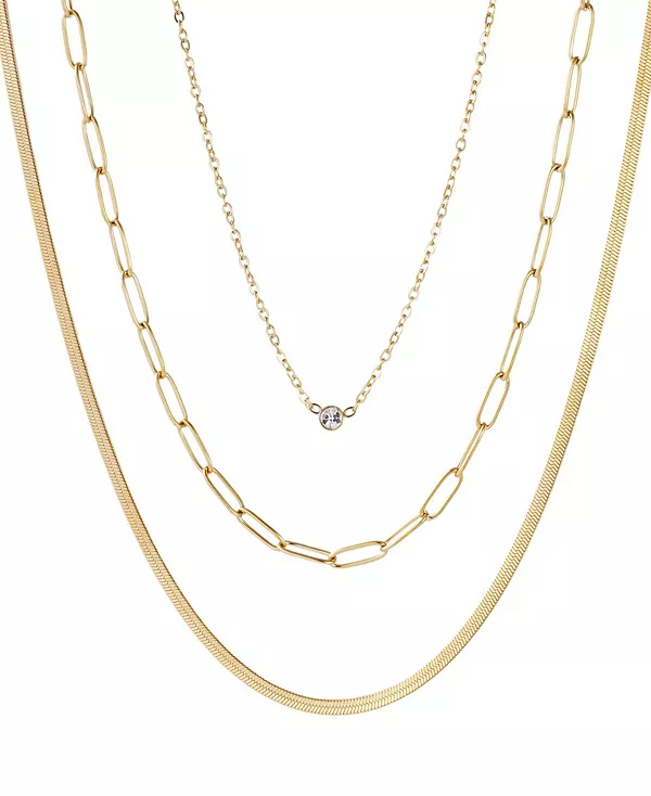 Комплект из ожерелья и цепочки с подвеской из золота с фианитами, устойчивыми к потускнению Adornia, gold
Комплект из ожерелья и цепочки с подвеской из золота с фианитами, устойчивыми к потускнению Adornia, gold