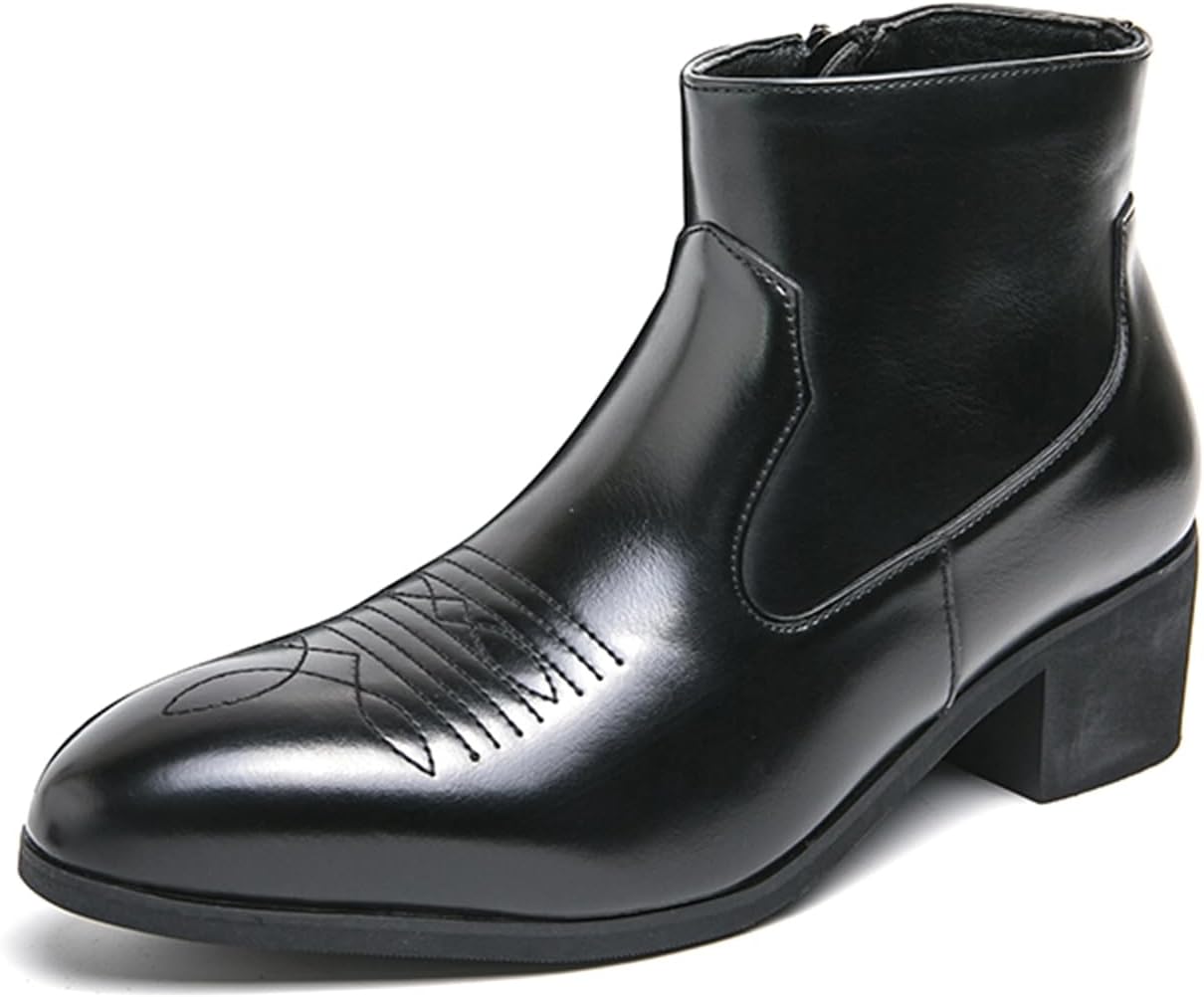 Мужские кожаные ботинки Челси до щиколотки с боковой застежкой-молнией, средний каблук, легкая, мягкая и удобная обувь с заостренным носком, идеально подходят для вечеринок, свадьб Psieicwm, черный
Мужские кожаные ботинки Челси до щиколотки с боковой застежкой-молнией, средний каблук, легкая, мягкая и удобная обувь с заостренным носком, идеально подходят для вечеринок, свадьб Psieicwm, черный