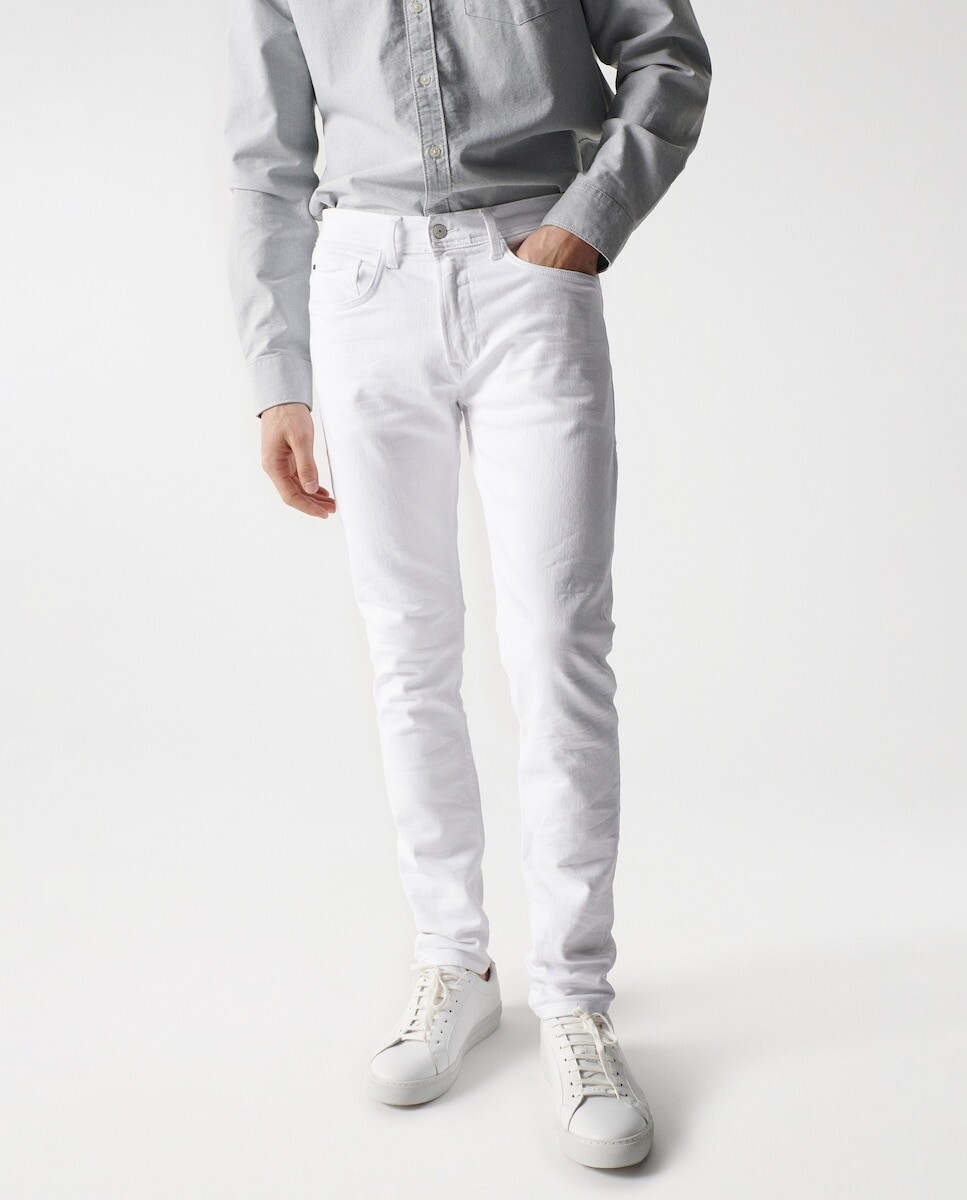 Мужские узкие брюки с пятью карманами белого цвета Salsa Jeans, белый
Мужские узкие брюки с пятью карманами белого цвета Salsa Jeans, белый