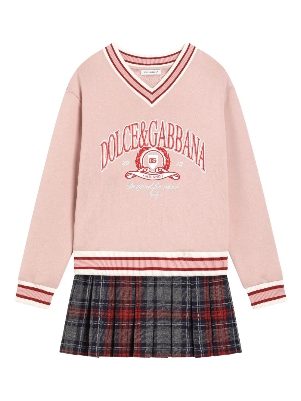 Платье с V-образным вырезом Dolce & Gabbana Kids, розовый
Платье с V-образным вырезом Dolce & Gabbana Kids, розовый
