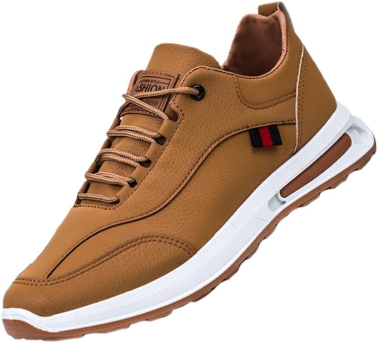 Мужские кожаные повседневные спортивные кроссовки - прочные, противоскользящие, дышащие, подходящие для бега, стильные и универсальные Fmshi, коричневый
Мужские кожаные повседневные спортивные кроссовки - прочные, противоскользящие, дышащие, подходящие для бега, стильные и универсальные Fmshi, коричневый