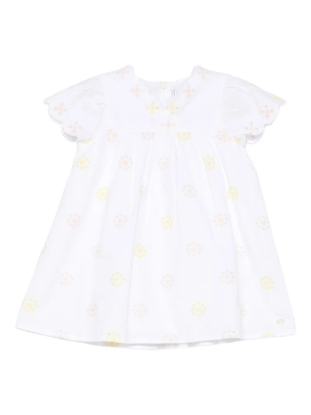 Комплект из вышитого платья с фестончатым краем и панталон Tartine Et Chocolat, белый
Комплект из вышитого платья с фестончатым краем и панталон Tartine Et Chocolat, белый