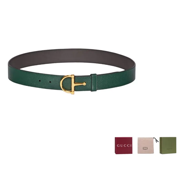 Gucci Ремень из зернистой кожи, унисекс, зеленый, ширина 3,5 см
Gucci Ремень из зернистой кожи, унисекс, зеленый, ширина 3,5 см