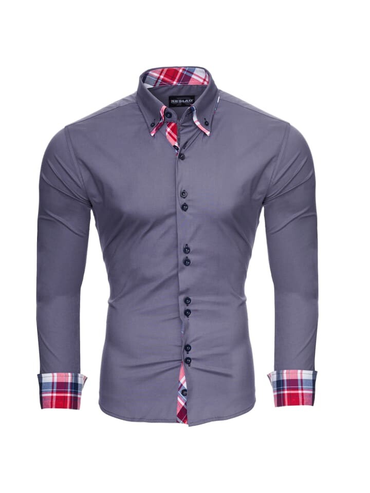 Рубашка RESLAD Hemd Kontrast Karo, антрацит
Рубашка RESLAD Hemd Kontrast Karo, антрацит