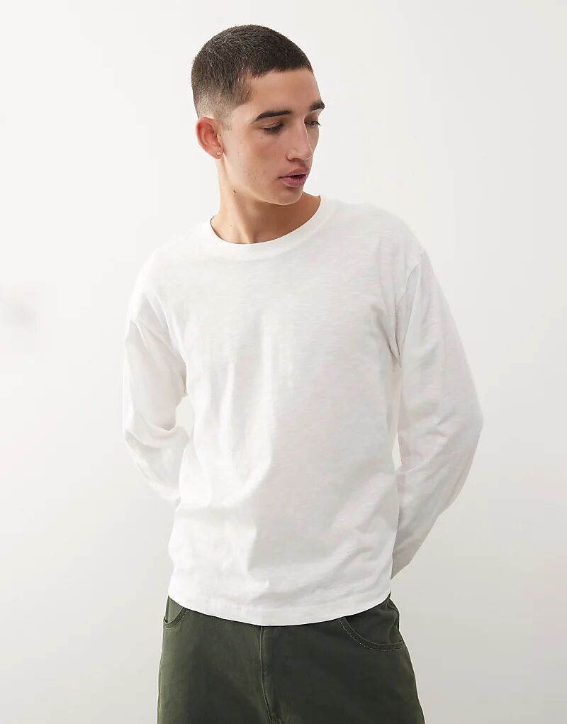 Легкая хлопковая футболка COLLUSION с длинными рукавами, белого цвета
Легкая хлопковая футболка COLLUSION с длинными рукавами, белого цвета