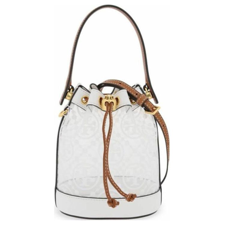 Сумка-ведро T Monogram с кожаной отделкой через плечо миниатюрная женская прозрачная TORY BURCH
Сумка-ведро T Monogram с кожаной отделкой через плечо миниатюрная женская прозрачная TORY BURCH