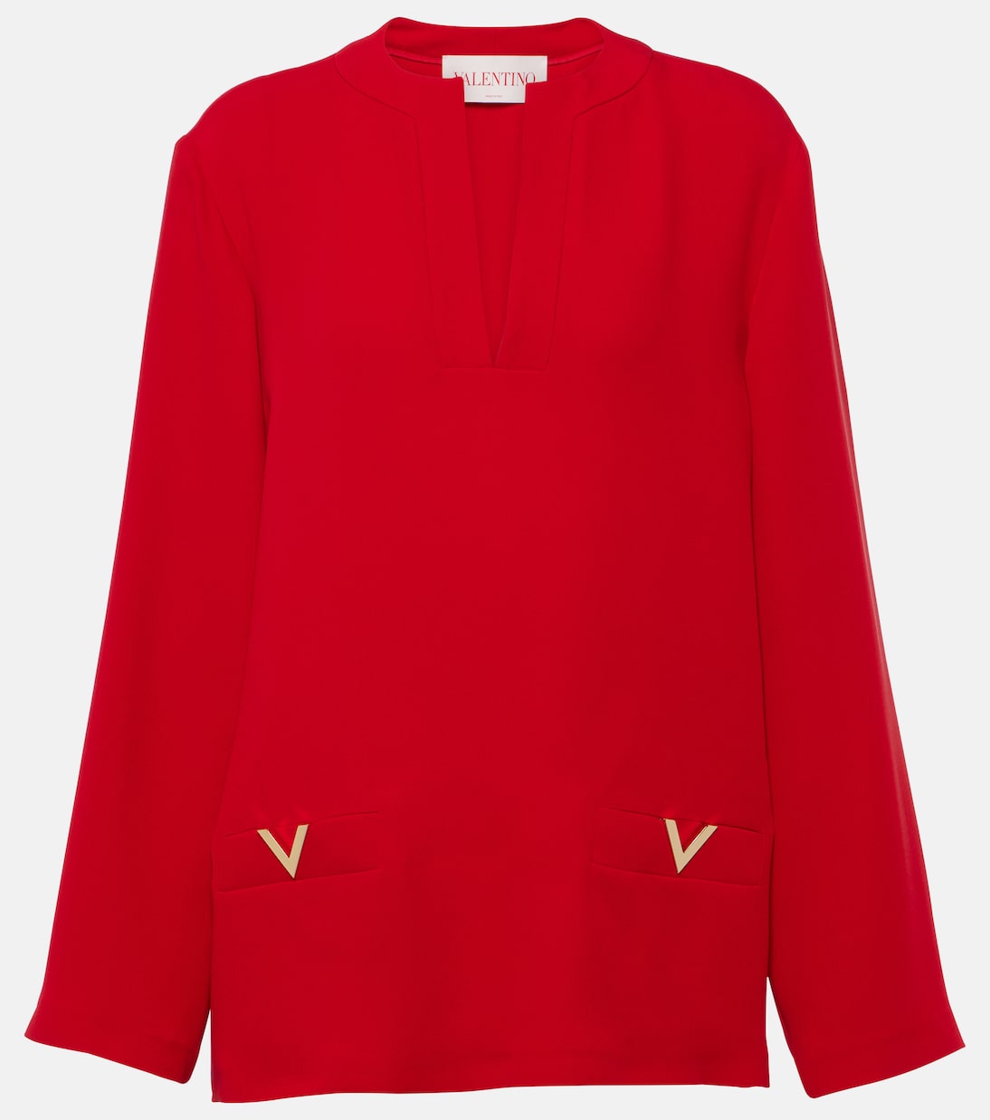Шелковый топ VGold Cady Couture Valentino, Rosso
Шелковый топ VGold Cady Couture Valentino, Rosso