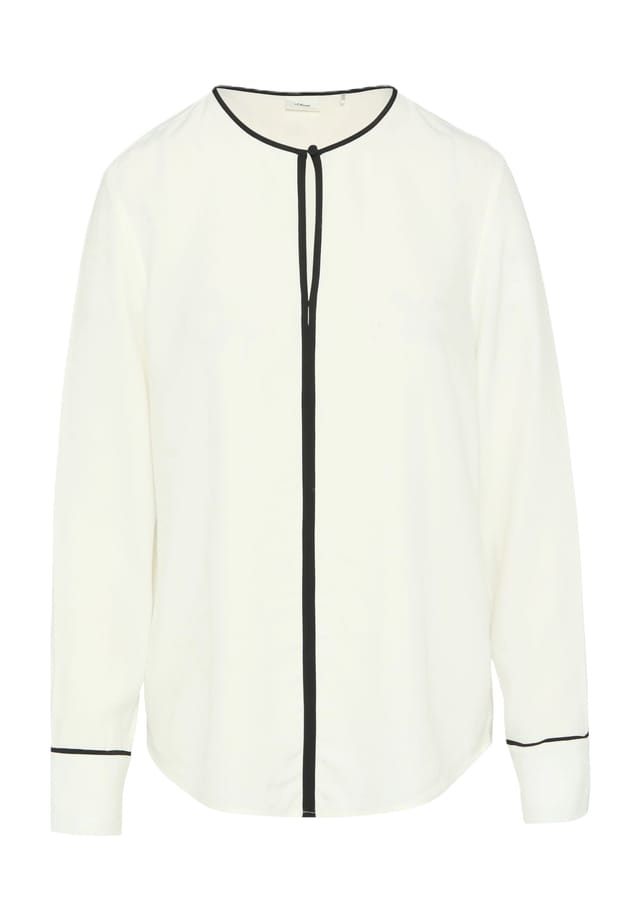 Блузка-Рубашка с вырезом-замочной скважиной S.Oliver Black Label, белый 
Блузка-Рубашка с вырезом-замочной скважиной S.Oliver Black Label, белый