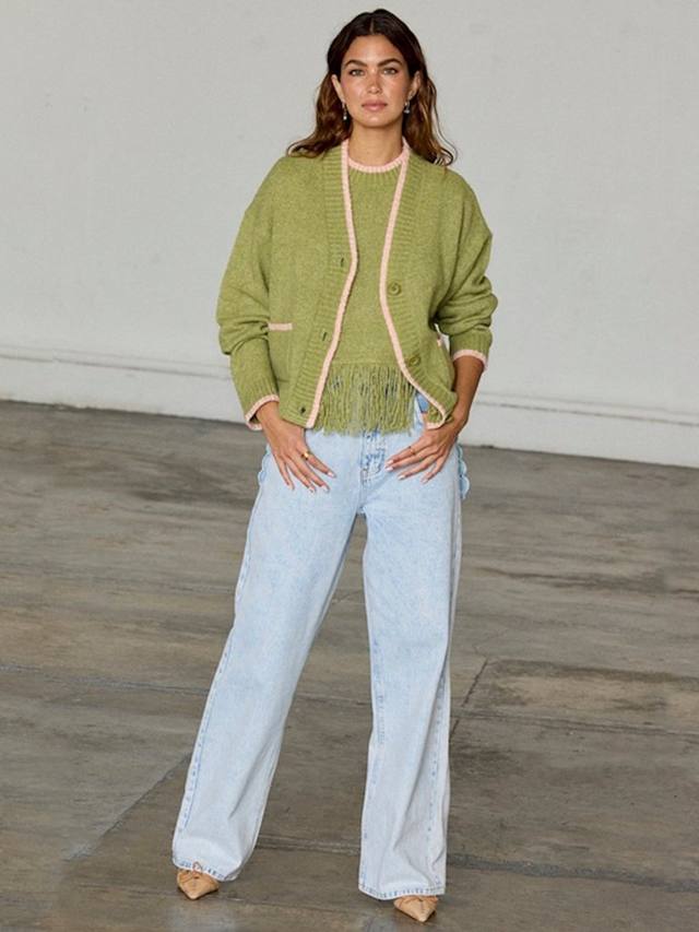 Контрастный кардиган callie Never Fully Dressed, цвет Olive Green
Контрастный кардиган callie Never Fully Dressed, цвет Olive Green