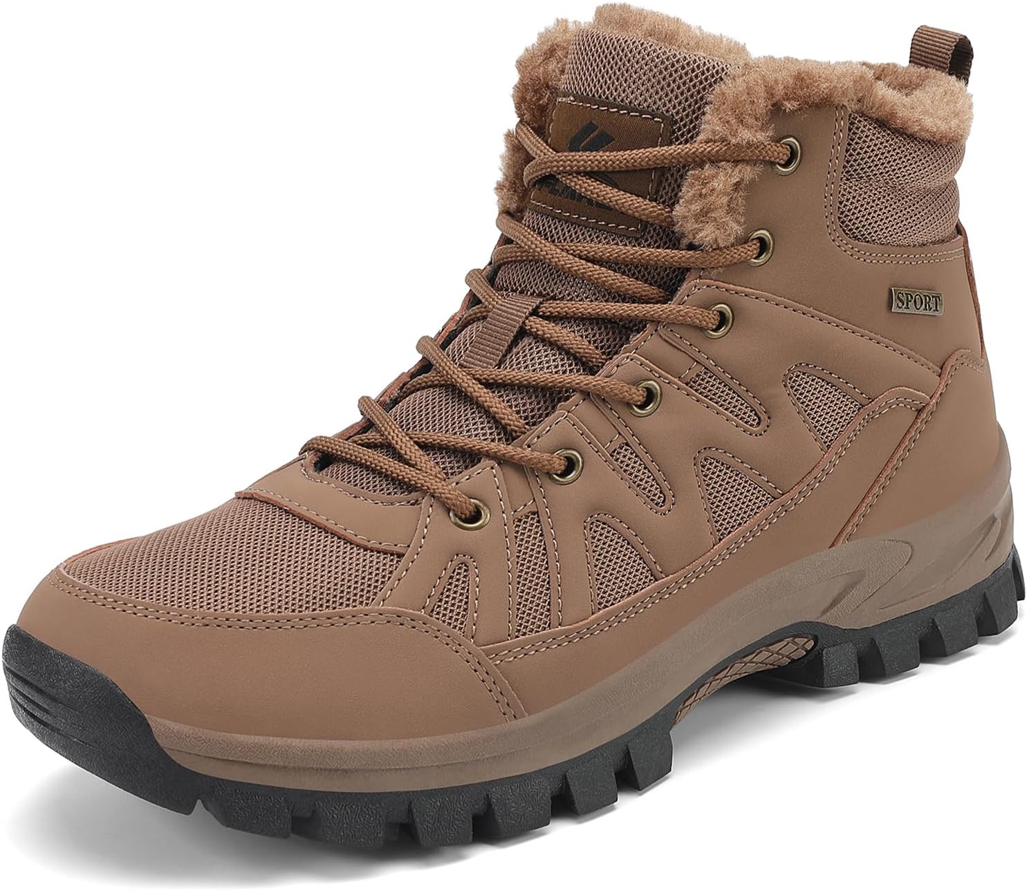 Мужские зимние ботинки FLARUT с утеплителем и меховой подкладкой, теплые походные и прогулочные кроссовки, коричневый
Мужские зимние ботинки FLARUT с утеплителем и меховой подкладкой, теплые походные и прогулочные кроссовки, коричневый