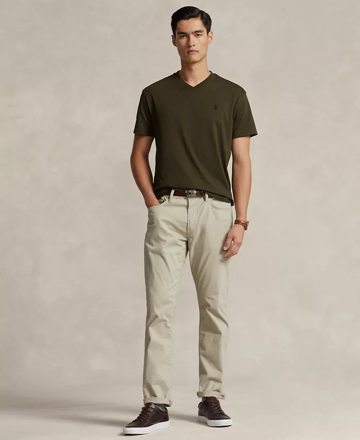 Мужские узкие прямые брюки со стретчем и пятью карманами из сатина Polo Ralph Lauren, коричневый/бежевый
Мужские узкие прямые брюки со стретчем и пятью карманами из сатина Polo Ralph Lauren, коричневый/бежевый