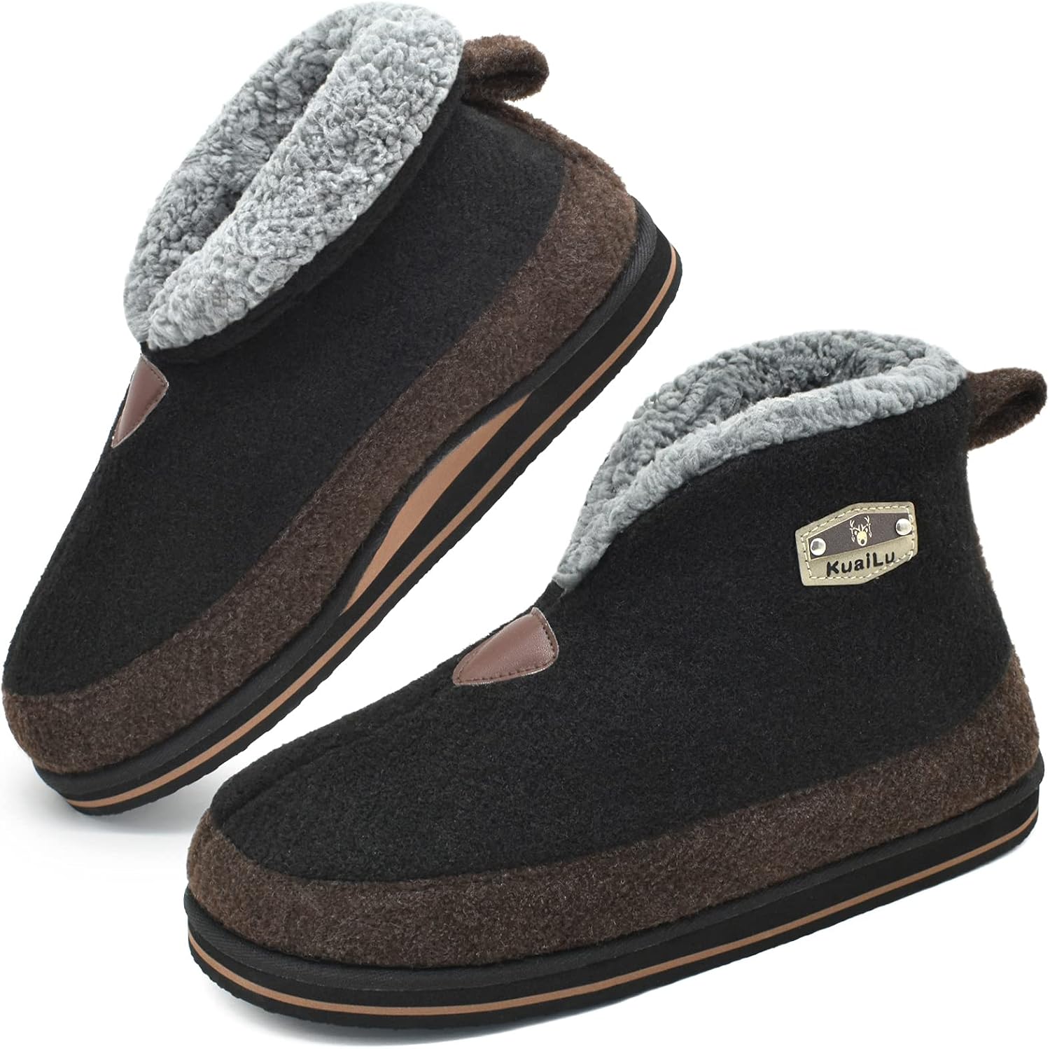 Мужские домашние тапочки KuaiLu, сапожки с эффектом памяти, теплые плюшевые, зимние, войлочные, для дома и спальни, носки-тапочки для улицы и дома, нескользящие, черный
Мужские домашние тапочки KuaiLu, сапожки с эффектом памяти, теплые плюшевые, зимние, войлочные, для дома и спальни, носки-тапочки для улицы и дома, нескользящие, черный