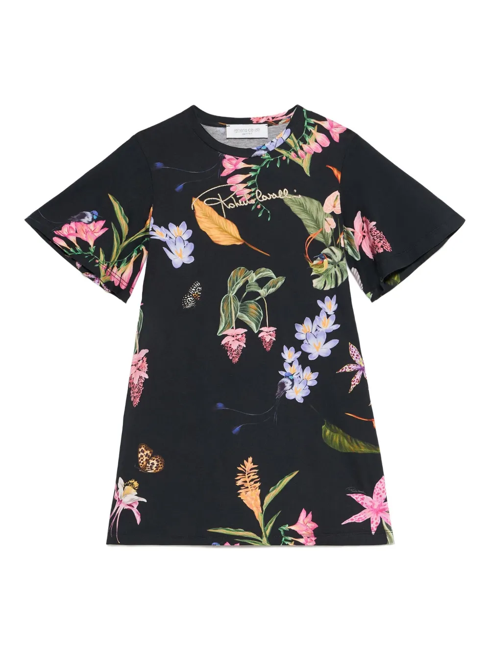 Платье с рукавами колокол и цветочным принтом Roberto Cavalli, черный
Платье с рукавами колокол и цветочным принтом Roberto Cavalli, черный