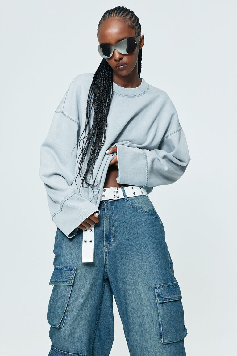 Толстовка оверсайз H&M, синий
Толстовка оверсайз H&M, синий