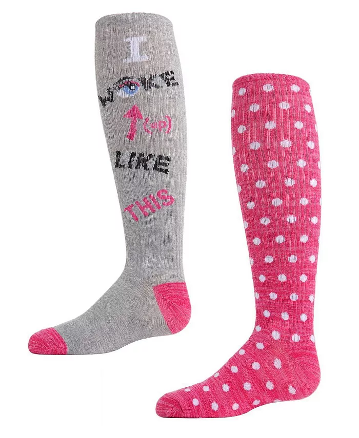 2 пары высоких носков для девочек I Woke Up Like This MeMoi, мультиколор
2 пары высоких носков для девочек I Woke Up Like This MeMoi, мультиколор