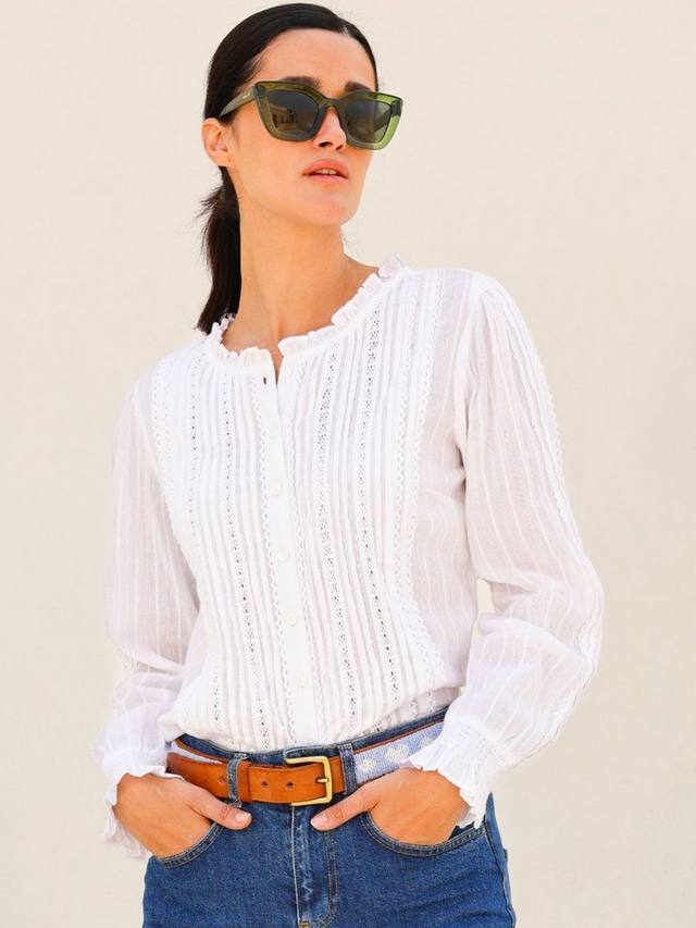 Венская блузка из органического хлопка с вышивкой и круглым вырезом Aspiga
Венская блузка из органического хлопка с вышивкой и круглым вырезом Aspiga