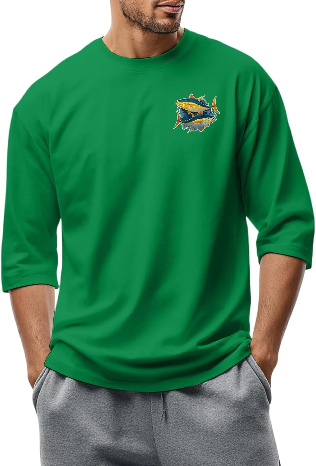 Футболка FQZWONG для мужчин с 3/4 рукавом и 2D принтом
Футболка FQZWONG для мужчин с 3/4 рукавом и 2D принтом