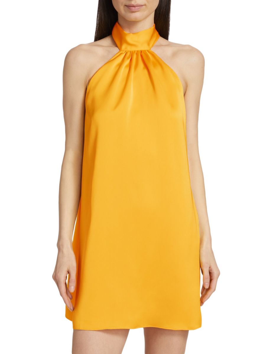 Мини-платье с высоким воротом Sam Ramy Brook, цвет Bright Lemon 
Мини-платье с высоким воротом Sam Ramy Brook, цвет Bright Lemon