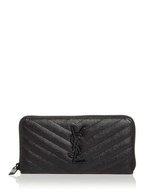 Стеганый кожаный кошелек Continental на молнии с монограммой Saint Laurent, цвет Black
Стеганый кожаный кошелек Continental на молнии с монограммой Saint Laurent, цвет Black