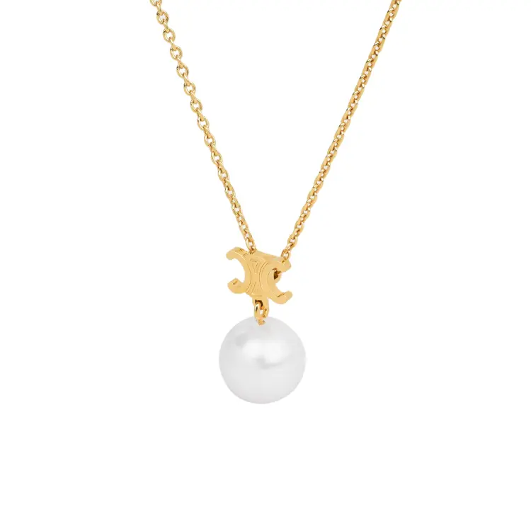 Ожерелье Les Perles из смолы, жемчуга и латуни с золотым покрытием CELINE
Ожерелье Les Perles из смолы, жемчуга и латуни с золотым покрытием CELINE