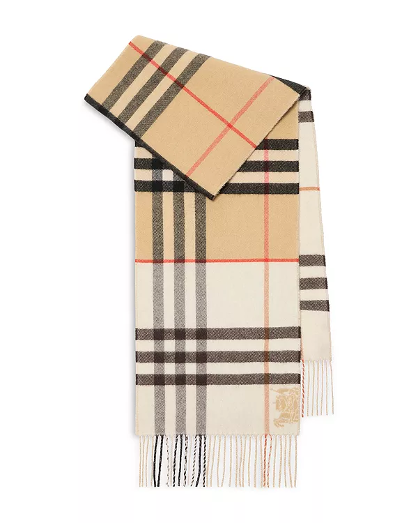 Кашемировый шарф с контрастной клеткой Burberry, бежевый
Кашемировый шарф с контрастной клеткой Burberry, бежевый