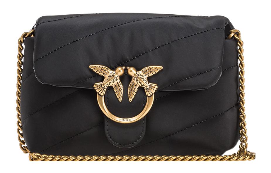 PINKO Полиэстеровая сумка через плечо с ласточкой женская черная
PINKO Полиэстеровая сумка через плечо с ласточкой женская черная