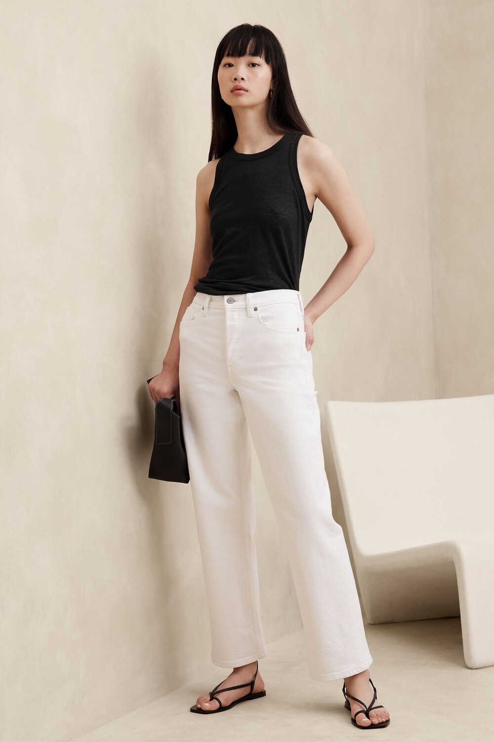 Льняная футболка без рукавов боксерского кроя Banana Republic, черный
Льняная футболка без рукавов боксерского кроя Banana Republic, черный