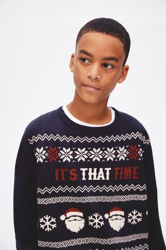 Свитер с жаккардовым мотивом H&M, синий
Свитер с жаккардовым мотивом H&M, синий