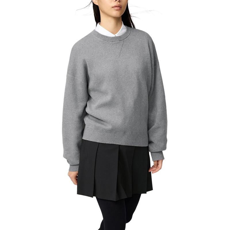 UNIQLO Трикотажный свитер женский серый с круглым вырезом Moderate
UNIQLO Трикотажный свитер женский серый с круглым вырезом Moderate