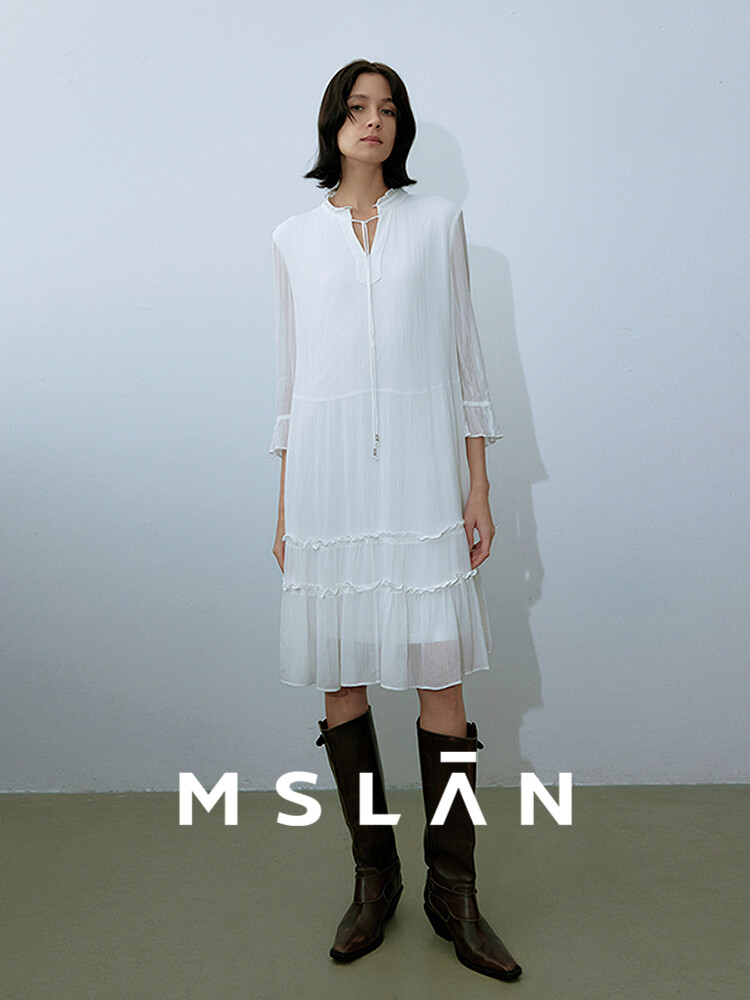 Платье Mslan с ремешком купро, кремовый
Платье Mslan с ремешком купро, кремовый