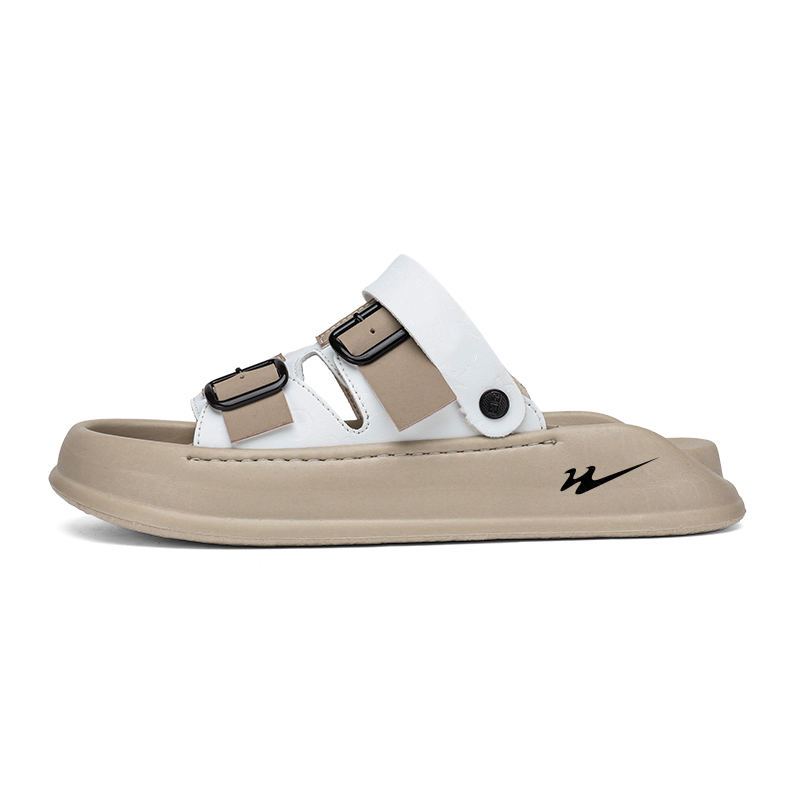 Амортизирующие износостойкие тапочки-слайды мужские цвета экрю Binary, Ecru 
Амортизирующие износостойкие тапочки-слайды мужские цвета экрю Binary, Ecru