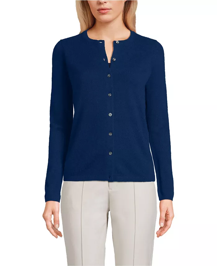 Женский кашемировый кардиган-свитер Lands' End, синий
Женский кашемировый кардиган-свитер Lands' End, синий