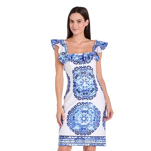 Платье с короткими рукавами-фонариками и принтом scuba R&M Richards
Платье с короткими рукавами-фонариками и принтом scuba R&M Richards