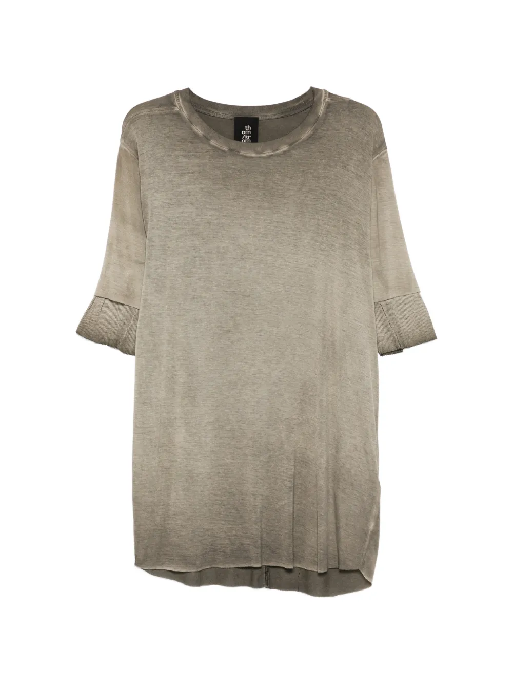 Футболка с ребристыми манжетами Thom Krom, зеленый
Футболка с ребристыми манжетами Thom Krom, зеленый