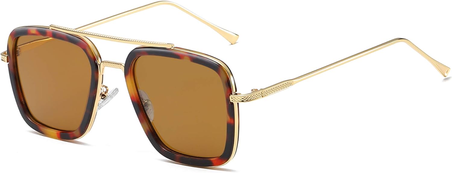 Поляризованные солнцезащитные очки SOJOS для мужчин и женщин, ретро-авиаторы, квадратная оправа, классическая легкосплавная оправа HERO SJ1126, C7 Gold Frame/Tortoise Rim/Brown Lens
Поляризованные солнцезащитные очки SOJOS для мужчин и женщин, ретро-авиаторы, квадратная оправа, классическая легкосплавная оправа HERO SJ1126, C7 Gold Frame/Tortoise Rim/Brown Lens