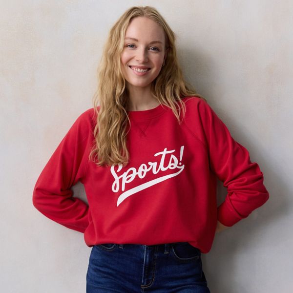 Женская толстовка из французского трикотажа с длинными рукавами и круглым вырезом Lc Lauren Conrad, цвет red large sports
Женская толстовка из французского трикотажа с длинными рукавами и круглым вырезом Lc Lauren Conrad, цвет red large sports